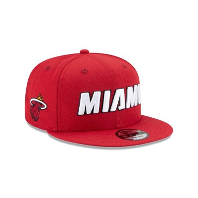 Red Miami Heat Hat - New Era NBA Statement Edition 9FIFTY Snapback Caps USA2794361